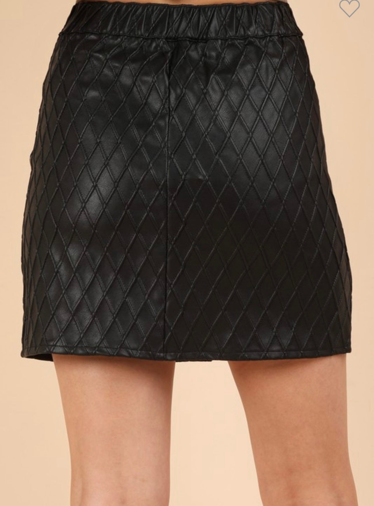 Faux leather textured skirt