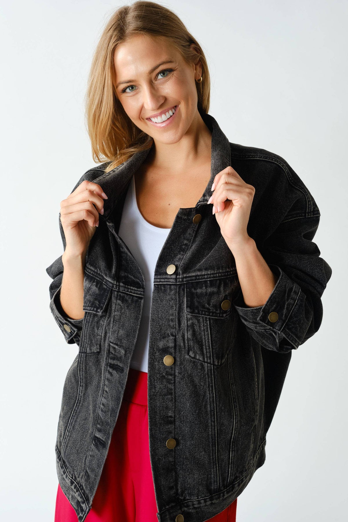 Boxy-Cut Denim Jacket