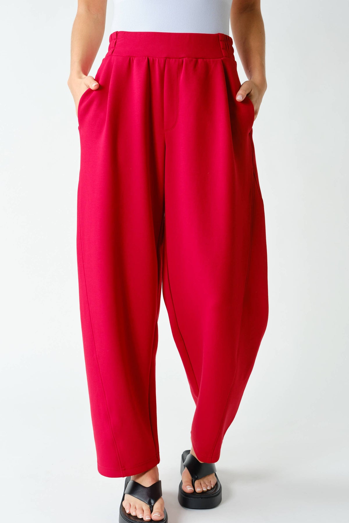 Pleated Barrel Pants