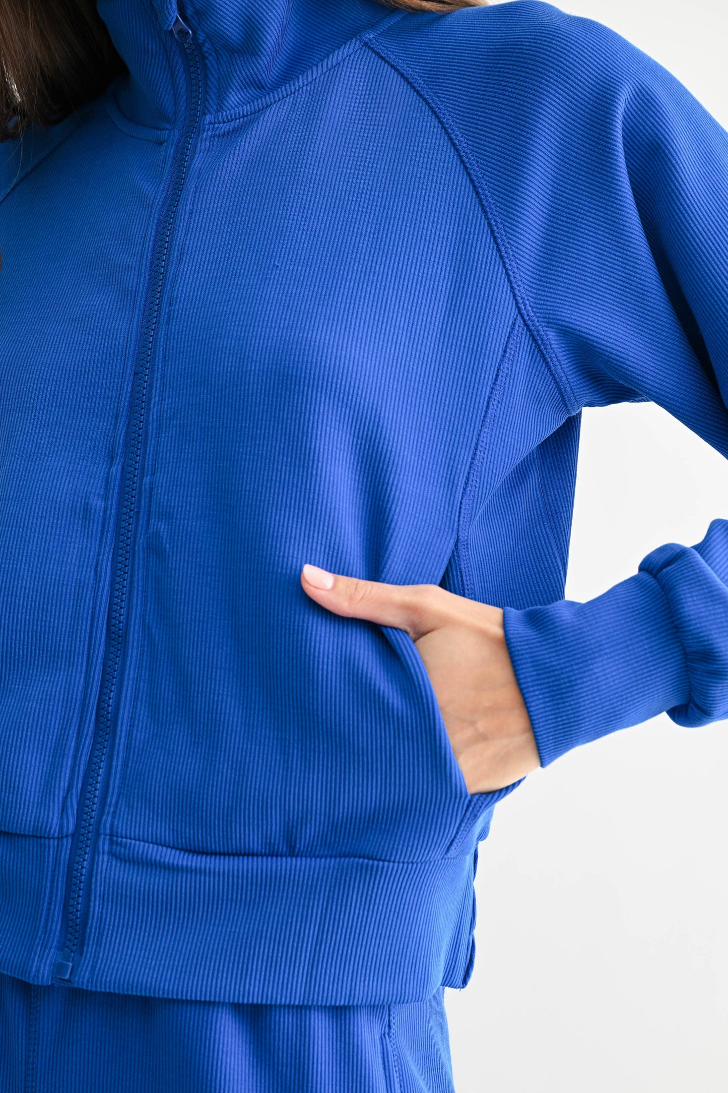 Mono B Ribbed Zip Jacket