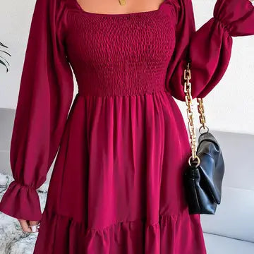 Smocked ruffle dress