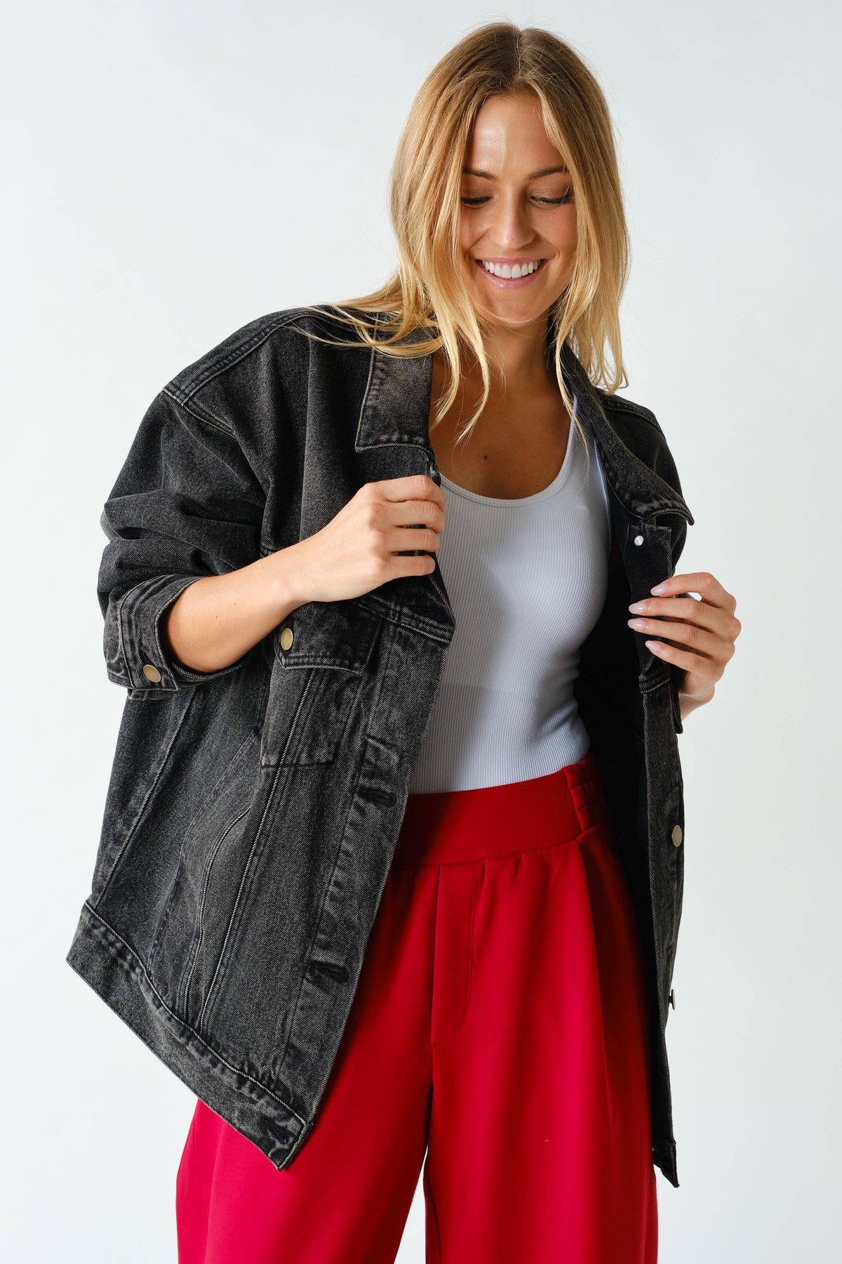 Boxy-Cut Denim Jacket