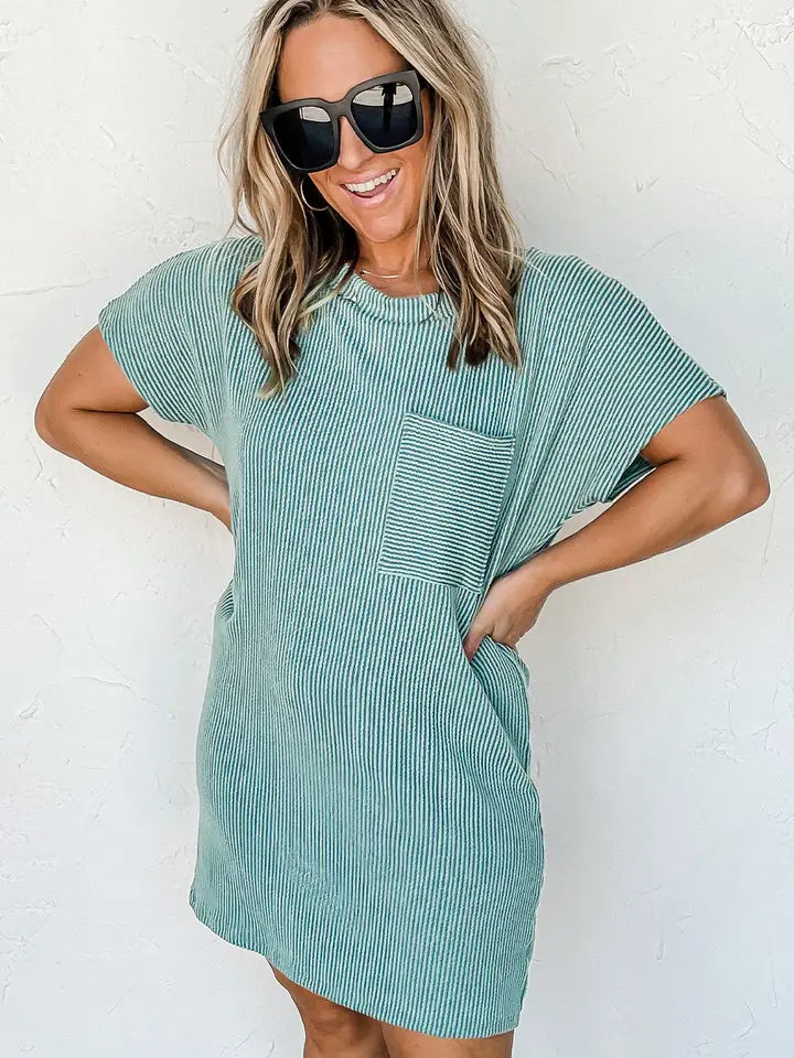 Ribbed T-shirt Dress