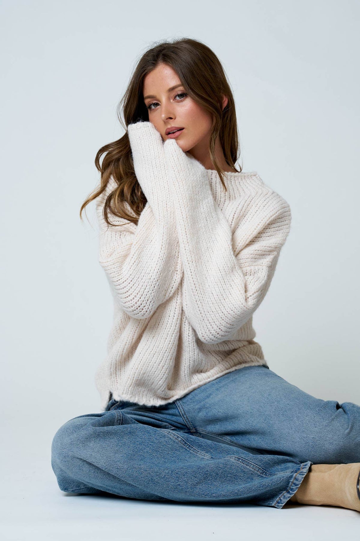 Mia mockneck oversized sweater
