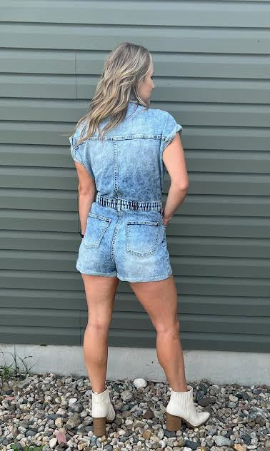 Denim romper