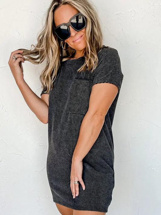 Ribbed T-shirt Dress